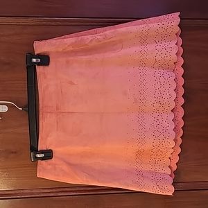 💝 Express, Size 7/8, Pink Suede Skirt
